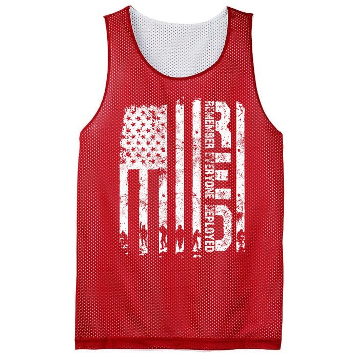 Red Friday Remember Everyone Deployed Military Wear RED Mesh Reversible Basketball Jersey Tank