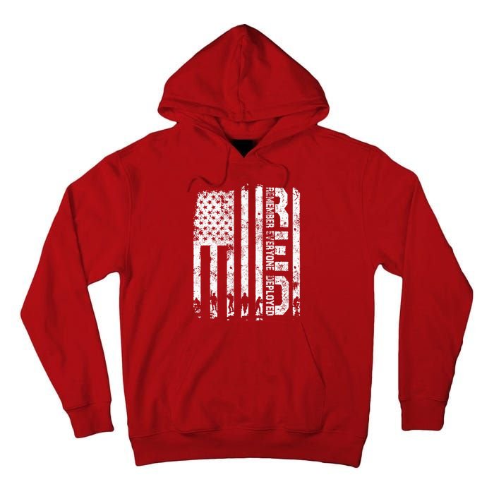 Red Friday Remember Everyone Deployed Military Wear RED Tall Hoodie