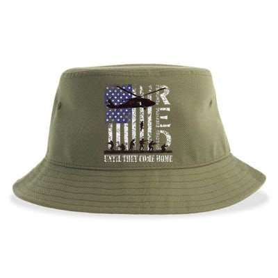 RED Friday Remember Everyone Deployed US Flag Army Vintage Sustainable Bucket Hat