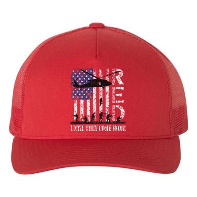 RED Friday Remember Everyone Deployed US Flag Army Vintage Yupoong Adult 5-Panel Trucker Hat