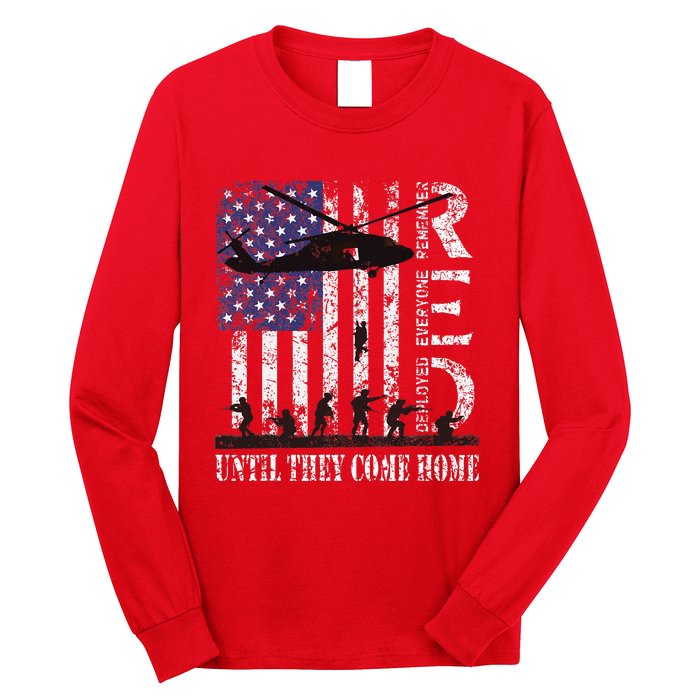 RED Friday Remember Everyone Deployed US Flag Army Vintage Long Sleeve Shirt