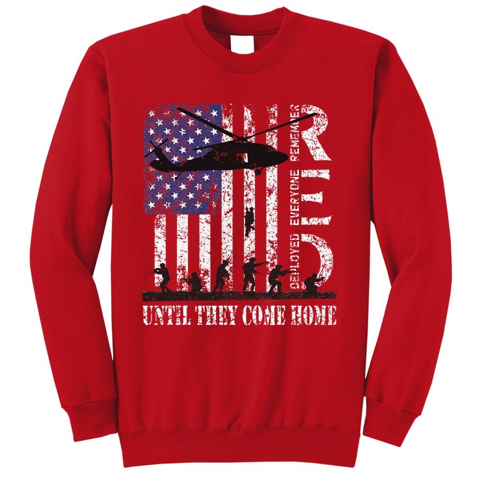 RED Friday Remember Everyone Deployed US Flag Army Vintage Sweatshirt