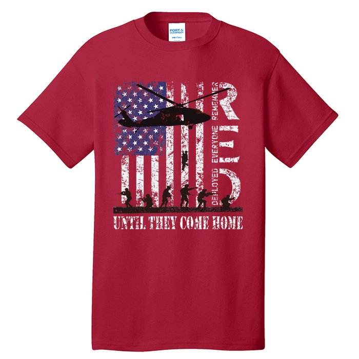 RED Friday Remember Everyone Deployed US Flag Army Vintage Tall T-Shirt