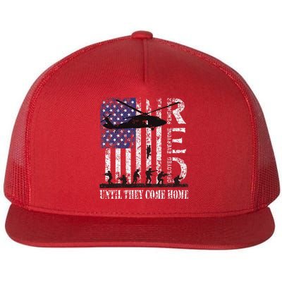 RED Friday Remember Everyone Deployed US Flag Army Vintage Flat Bill Trucker Hat