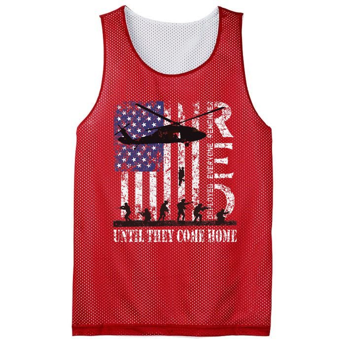 RED Friday Remember Everyone Deployed US Flag Army Vintage Mesh Reversible Basketball Jersey Tank