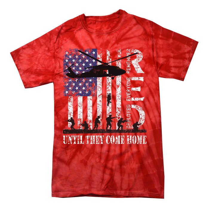 RED Friday Remember Everyone Deployed US Flag Army Vintage Tie-Dye T-Shirt