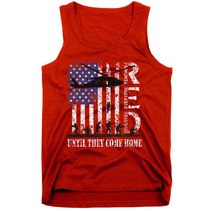 RED Friday Remember Everyone Deployed US Flag Army Vintage Tank Top