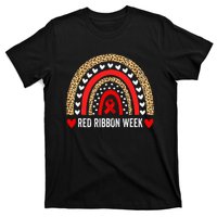 Red For Red Ribbon Week Awareness Rainbow T-Shirt