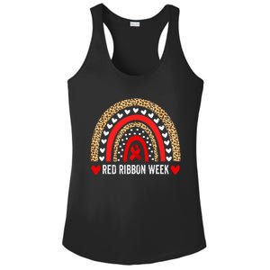 Red For Red Ribbon Week Awareness Rainbow Ladies PosiCharge Competitor Racerback Tank