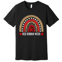 Red For Red Ribbon Week Awareness Rainbow Premium T-Shirt