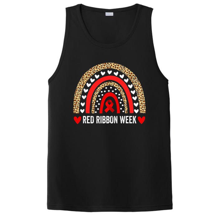 Red For Red Ribbon Week Awareness Rainbow PosiCharge Competitor Tank