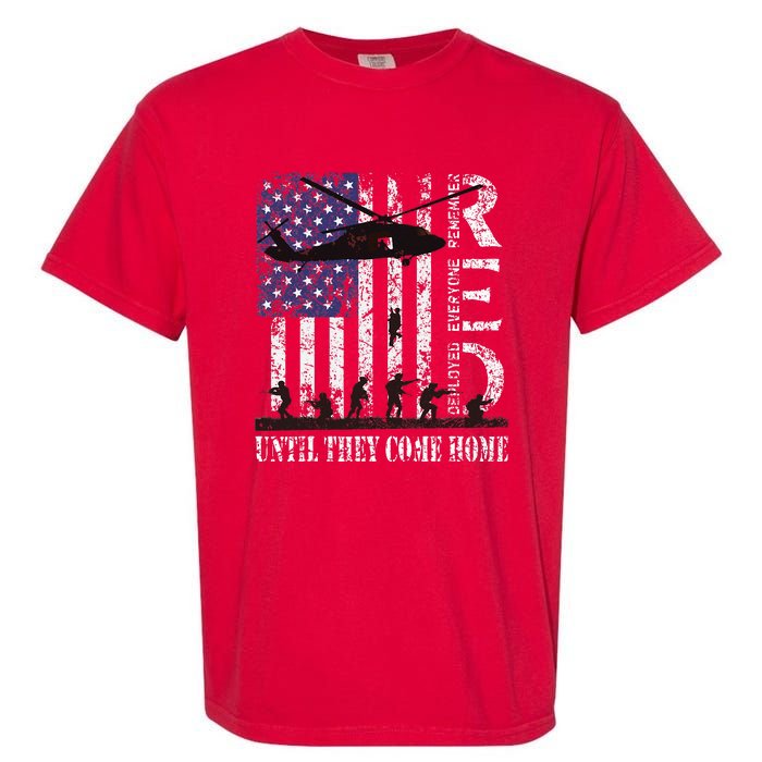 RED Friday Remember Everyone Deployed US Flag Army Vintage Garment-Dyed Heavyweight T-Shirt