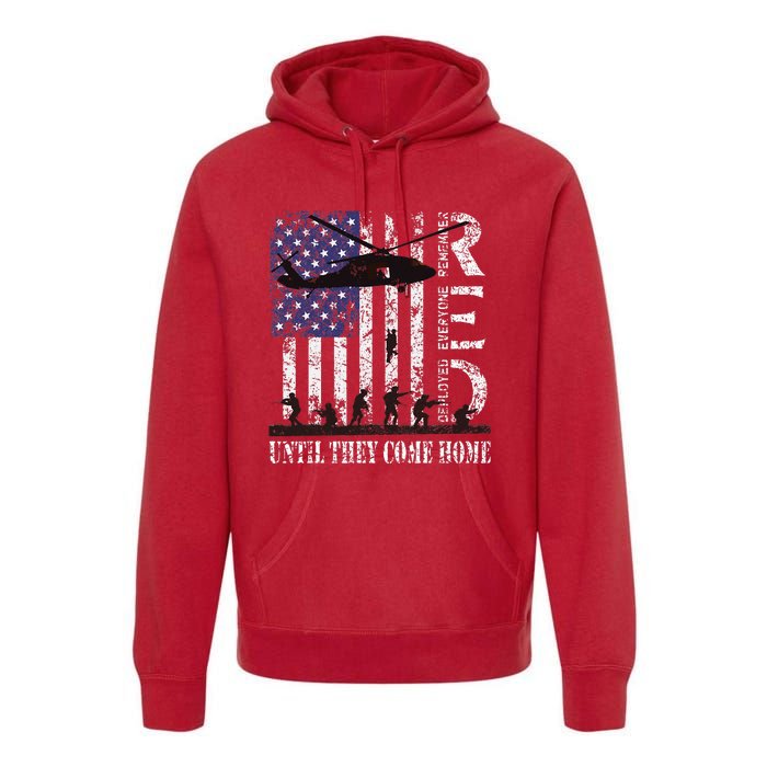 RED Friday Remember Everyone Deployed US Flag Army Vintage Premium Hoodie