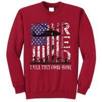 RED Friday Remember Everyone Deployed US Flag Army Vintage Tall Sweatshirt