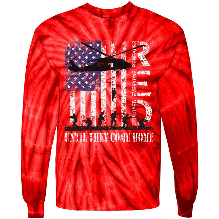 RED Friday Remember Everyone Deployed US Flag Army Vintage Tie-Dye Long Sleeve Shirt