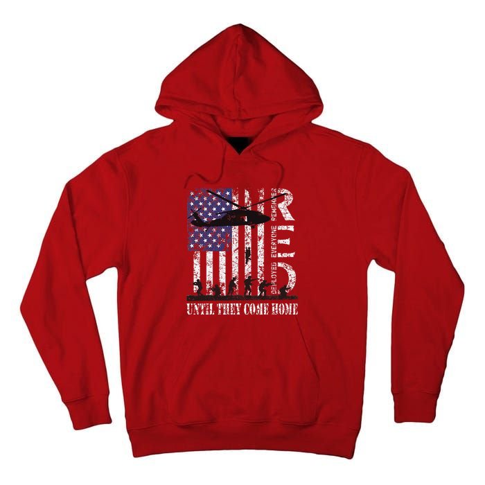 RED Friday Remember Everyone Deployed US Flag Army Vintage Tall Hoodie