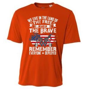 Red Friday Remember Everyone Deployed USA Flag Military Cooling Performance Crew T-Shirt