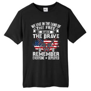 Red Friday Remember Everyone Deployed USA Flag Military Tall Fusion ChromaSoft Performance T-Shirt