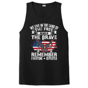 Red Friday Remember Everyone Deployed USA Flag Military PosiCharge Competitor Tank