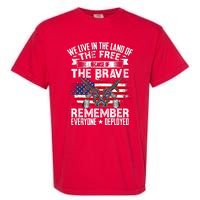 Red Friday Remember Everyone Deployed USA Flag Military Garment-Dyed Heavyweight T-Shirt