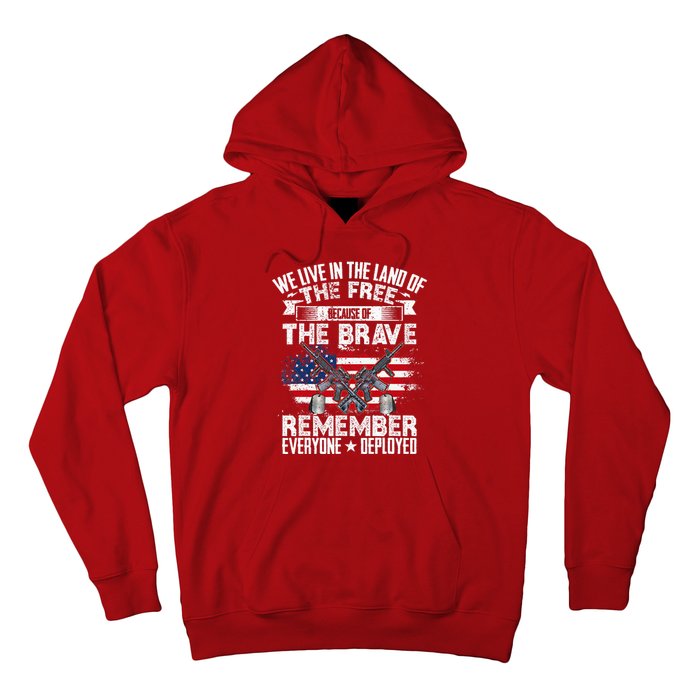 Red Friday Remember Everyone Deployed USA Flag Military Hoodie