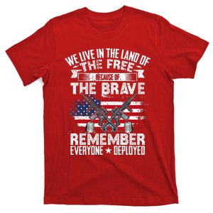 Red Friday Remember Everyone Deployed USA Flag Military T-Shirt