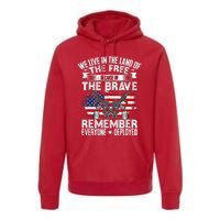 Red Friday Remember Everyone Deployed USA Flag Military Premium Hoodie