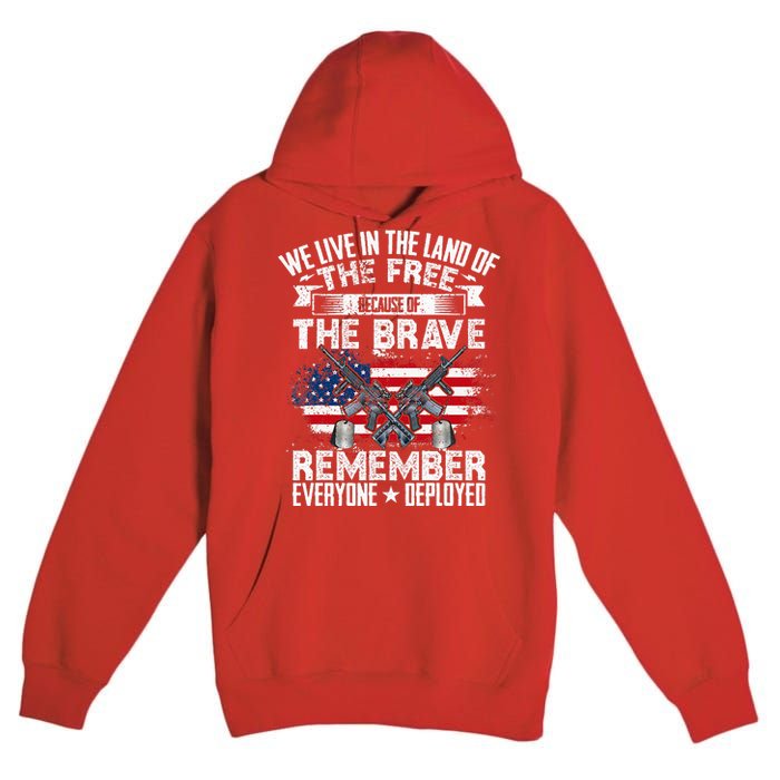 Red Friday Remember Everyone Deployed USA Flag Military Premium Pullover Hoodie