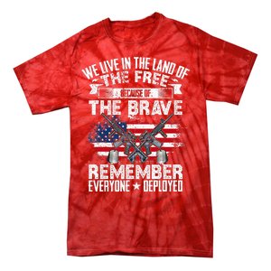 Red Friday Remember Everyone Deployed USA Flag Military Tie-Dye T-Shirt