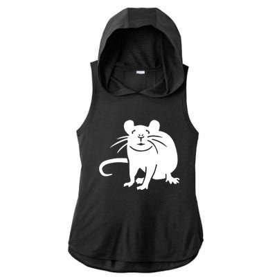 Rat Funny Ladies PosiCharge Tri-Blend Wicking Draft Hoodie Tank