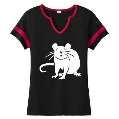 Rat Funny Ladies Halftime Notch Neck Tee