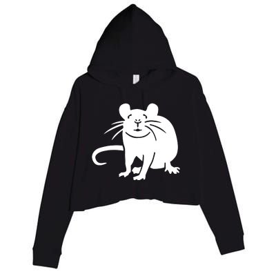 Rat Funny Crop Fleece Hoodie