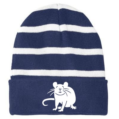 Rat Funny Striped Beanie with Solid Band