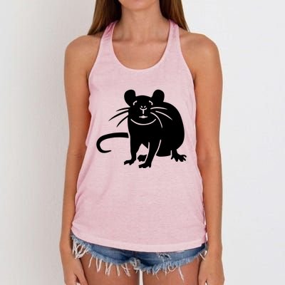 Rat Funny Women's Knotted Racerback Tank