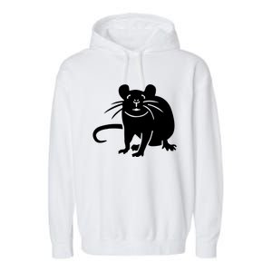 Rat Funny Garment-Dyed Fleece Hoodie