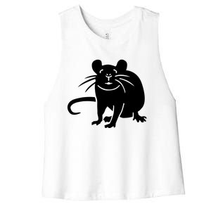 Rat Funny Women's Racerback Cropped Tank