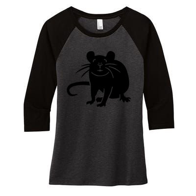 Rat Funny Women's Tri-Blend 3/4-Sleeve Raglan Shirt