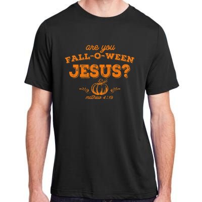 Retro Fall Religious Bible Matthew Are You Falloween Jesus Adult ChromaSoft Performance T-Shirt