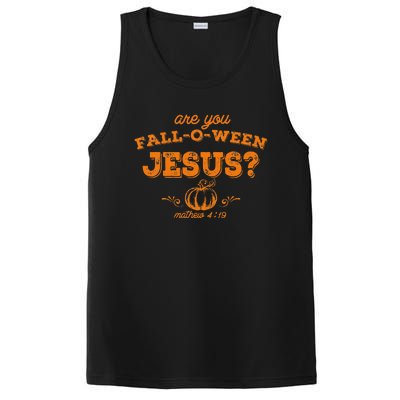 Retro Fall Religious Bible Matthew Are You Falloween Jesus PosiCharge Competitor Tank