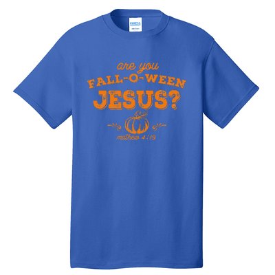 Retro Fall Religious Bible Matthew Are You Falloween Jesus Tall T-Shirt