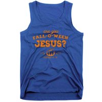 Retro Fall Religious Bible Matthew Are You Falloween Jesus Tank Top