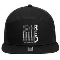 Red Friday Remember Everyone Deployed Military American Flag 7 Panel Mesh Trucker Snapback Hat