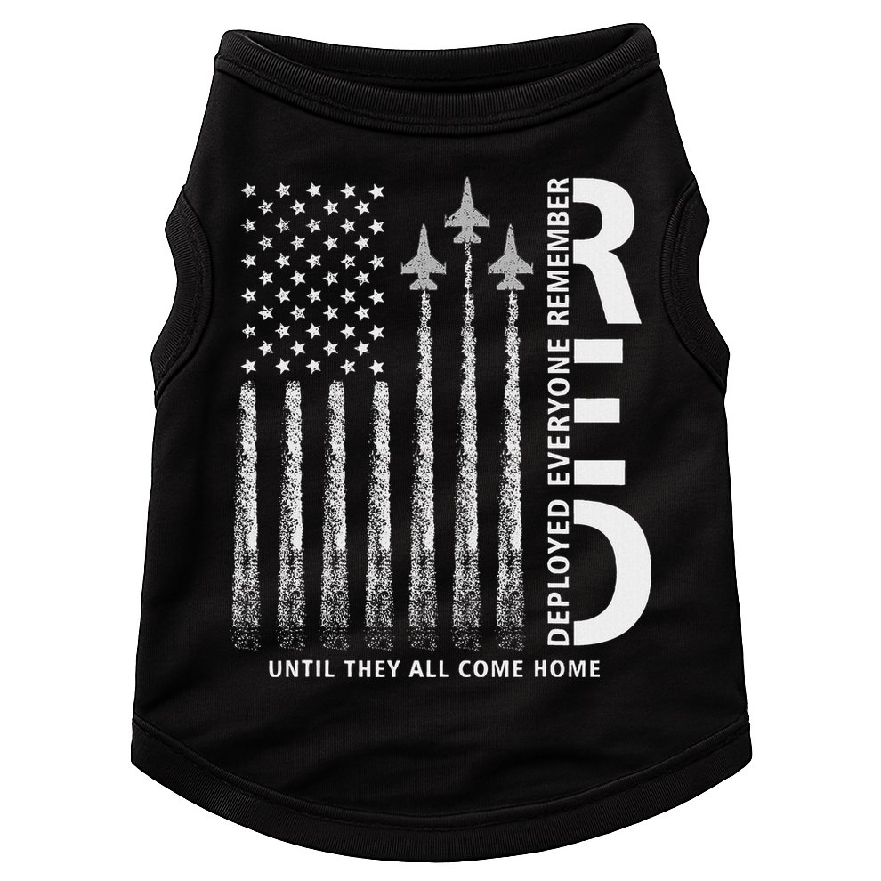 Red Friday Remember Everyone Deployed Military American Flag Doggie Tank