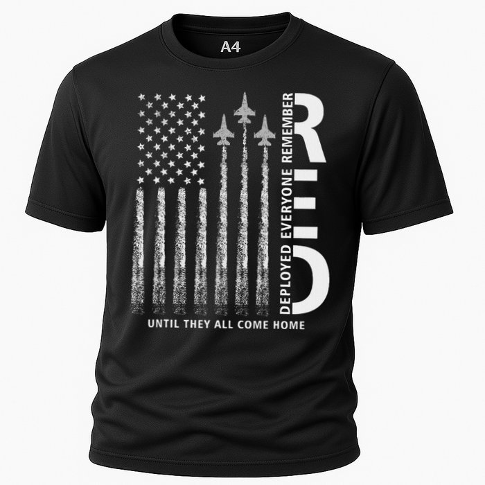 Red Friday Remember Everyone Deployed Military American Flag Performance Shirt