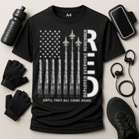 Red Friday Remember Everyone Deployed Military American Flag Performance Shirt