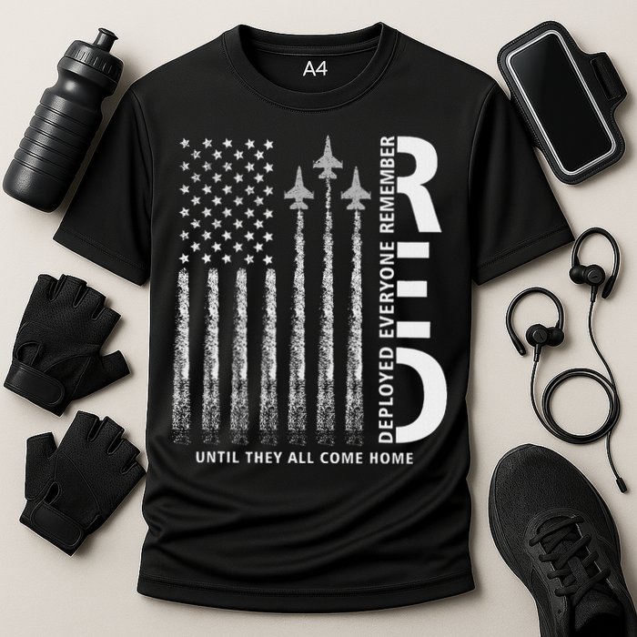 Red Friday Remember Everyone Deployed Military American Flag Performance Shirt