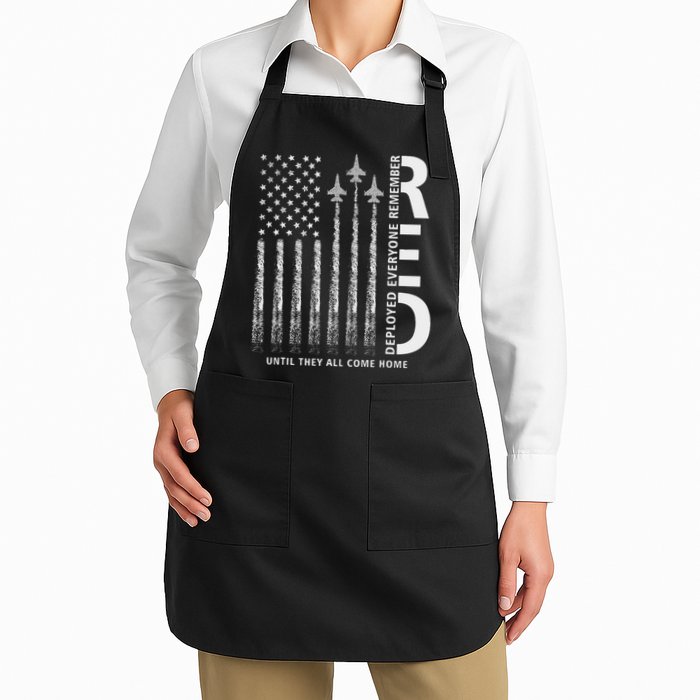 Red Friday Remember Everyone Deployed Military American Flag Apron