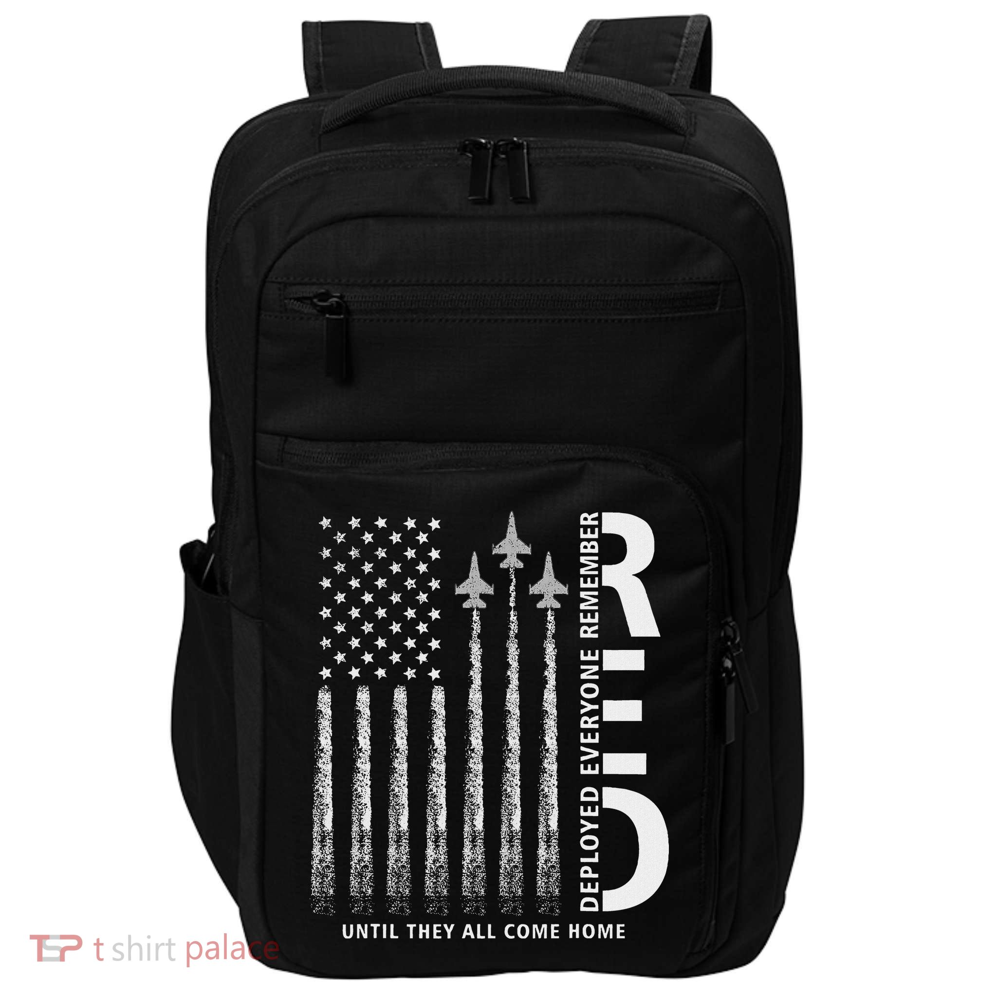 Red Friday Remember Everyone Deployed Military American Flag Impact Tech Backpack