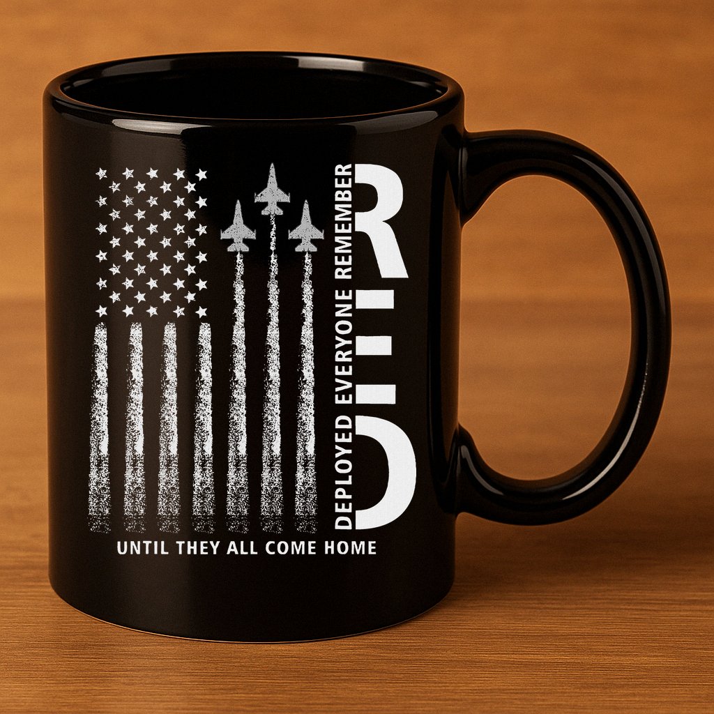 Red Friday Remember Everyone Deployed Military American Flag 11oz C Handle Ceramic Mug