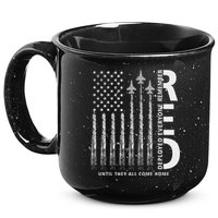 Red Friday Remember Everyone Deployed Military American Flag 15oz Campfire Ceramic Mug